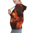 thumbnail image 2 of Honeii Fiery Dragons Castle Attack Pattern Womens Oversized Hoodies Long Sleeve Sweatshirts Pullover Fall Outfits with Pocket-Medium, 2 of 7
