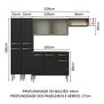 thumbnail image 3 of Cocina Integral 229cm Marrón/Negro Emilly Madesa 08, 3 of 5