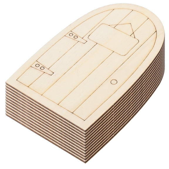 Masteelf 12pcs Fairy House Doors Miniature Wood Unpainted Light Brown DIY Craft Accessories for Garden Decor