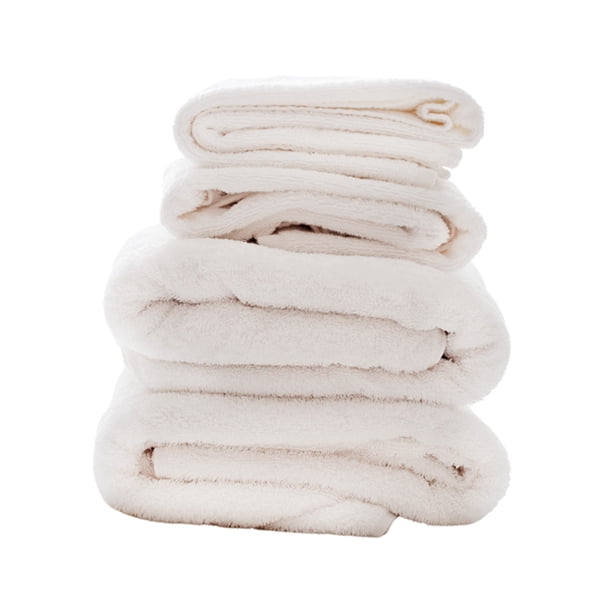 2 Toallas Color Blanco De Baño 100 Porciento Algodon 2 Toallas de Baño y 2 Toallas de Mano