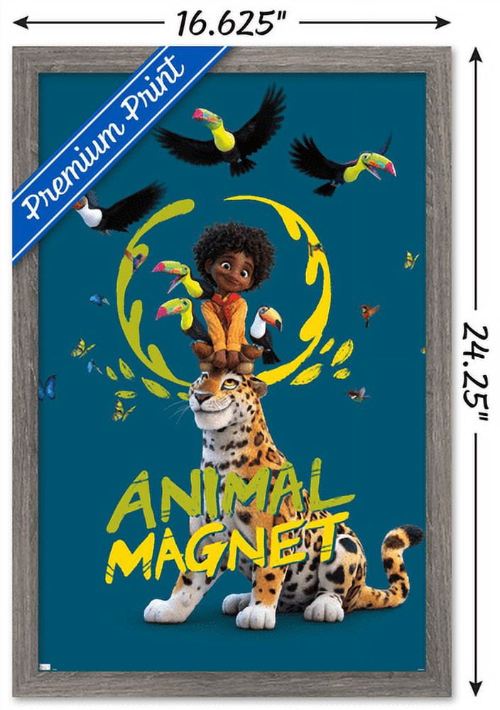 Disney Encanto - Animal Magnet Wall Poster, 14.725" x 22.375", Framed