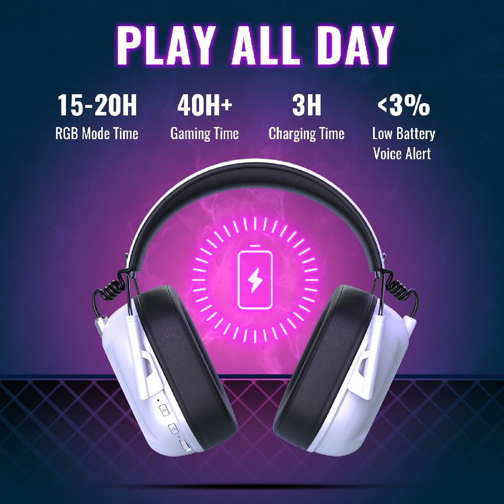 Ecomoment Wireless Gaming Headset Compatible for PS5 Switch