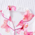 thumbnail image 6 of Afuyipoi Girls Button-Up Cardigan Homewear Set with Notched Collar with Printed Sets,Short-Sleeve Top + Shorts Combo White 5-6T, 6 of 9