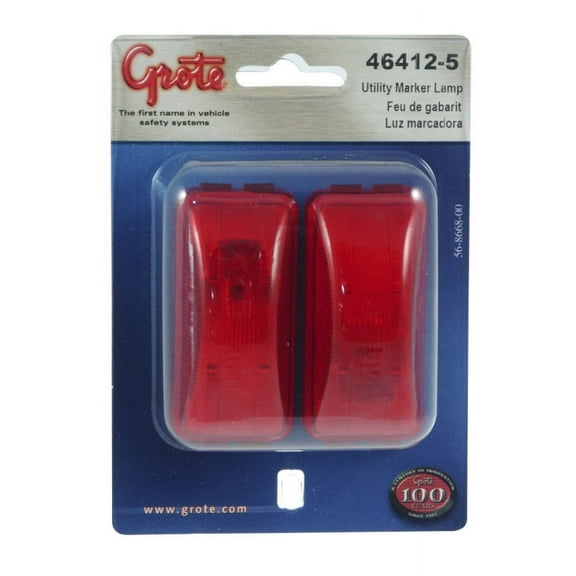 Grote 46412-5 Red 3" Clearance Marker Light (Pair Pack)
