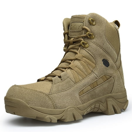 

TRGPSG Men’s Tactical Boots Lightweight Work Boots Outdoor Jungle Anti-Slip Boots of Hiking Boots