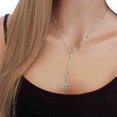 thumbnail image 4 of Femmes Vintage Croix Pendentif Chaîne Clavicule Collier Bijoux Réglable Cadeau, 4 of 5