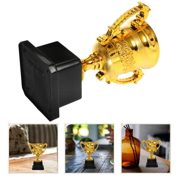 FRCOLOR Small Trophy Cup for Award Ceremony Competitions Trophy Creative Shaped Trophy Decor Plastic Trophy Prop for Party Events