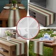 thumbnail image 6 of Sage Green Table Runner 108 Inches Long,Farmhouse Wood Grain Vintage Brown Striped Cotton Linen Table Runners Dresser Scarves,Decorative Tabletop Scarf Furniture Cover for Home Dinner Party 13"x108", 6 of 8