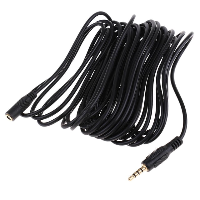 Cable de Extensión para Auriculares con Conector de 3,5 Mm Y 6 Micrófono de Teléfono Móvil a