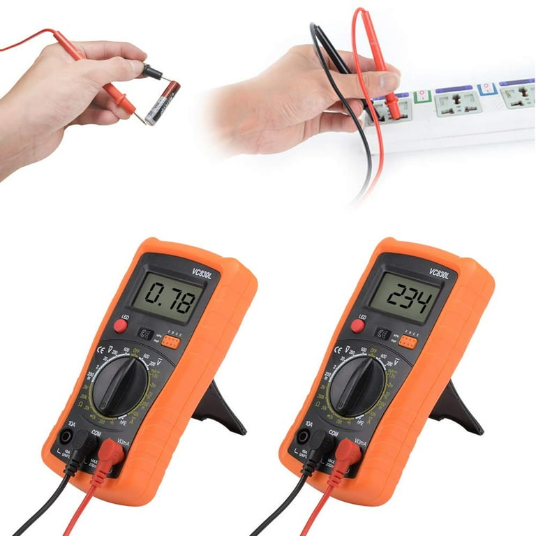 Digital Multimeter, Pocket Clamp Multimeters, Multi Tester Voltmeter  Ammeter Ohmmeter AC/DC Ohm Volt Amp and Diode Voltage Electrical Tester  Meter