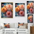 thumbnail image 4 of Designart "Transparent Beauty Of Pink And Orange Zinnias I" Zinnias Floater Framed Canvas Prints, 4 of 5