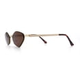 thumbnail image 6 of Diamond Shape Hustler Fashion Trendy Small Lens Metal Rim Sunglasses Gold - Brown, 6 of 8