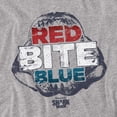 thumbnail image 2 of Shark Week Officially Licensed Red Bite and Blue Unisex Adult Long-Sleeve T Shirt, Athletic Heather, Small, 2 of 4