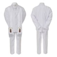 thumbnail image 3 of Baby Boy Christening Formal White Single Breasted Suit Silver Gold Guadalupe on Stole Sm-20, 3 of 4