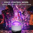 thumbnail image 5 of Lámpara de proyector Star Wave Proyector de música Bluetooth Luz nocturna con ondas de agua, 5 of 5