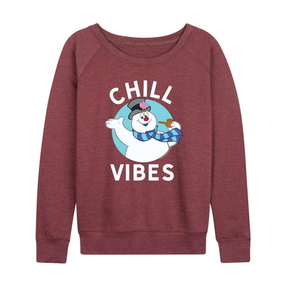 Frosty The Snowman - Christmas - Chill Vibes - Women's Lightweight French Terry Long Sleeve Shirt