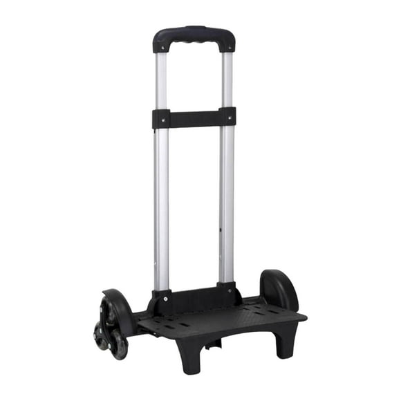 Carrito plegable para subir escaleras, carrito de carga de altura ajustable, carrito de carga plegable para negocios, viajes, campamentos, portátil, multiusos Negro