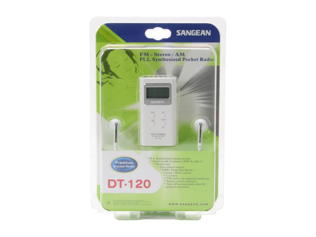 Sangean® Dt-120 White Pocket Am/Fm Digitl Radio (White) - image 4 of 4