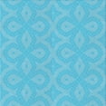 thumbnail image 1 of Ahgly Company Machine Washable Indoor Square Transitional Bright Turquoise Blue Area Rugs, 8' Square, 1 of 7