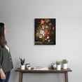 thumbnail image 2 of Great Big Canvas "Still life of roses, lilies, tulips and other flowers in a glass vase"  by Rachel (1664-1750) Ruysch Pink Silver   Wrapped Canvas Print Wall Artwork, 2 of 7