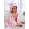 thumbnail image 3 of Gerber Baby Girl Pink Absorbent Hooded Towel, One Size, 3 of 10