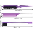 thumbnail image 5 of 3Pcs Slick Back Hair Set Set, Teasing Hair Brush Back With Comb Brush Kit Include 1 X Hair Dye Brush, 1 X Hair Comb Oil and 1 X Rat Tail Comb for Hair Picking, Parting, Braiding, 5 of 5