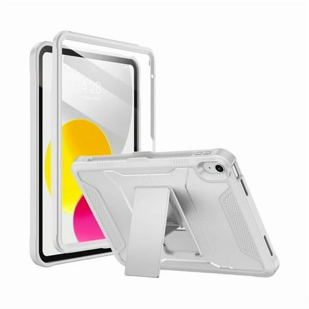 Chenchen Case for iPad (A16) 11th Generation 11-inch 2025, iPad 10th Generation 10.9-inch 2022, with Built-in Screen Protector and Kickstand, Rugged Full Body Protective Cover - Light Gray