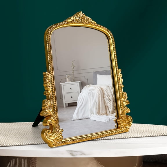 97 Decor Vintage 11.8x9.6 Gold Arch Wall Mirror, 1 Pack