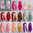 thumbnail image 3 of Glueless wigs, pre-plucked and pre-cut for beginners, women's synthetic lace front wigs, long wavy lace hairline with middle parting, suitable for daily parties, ready to wear in 3 seconds, 3 of 8
