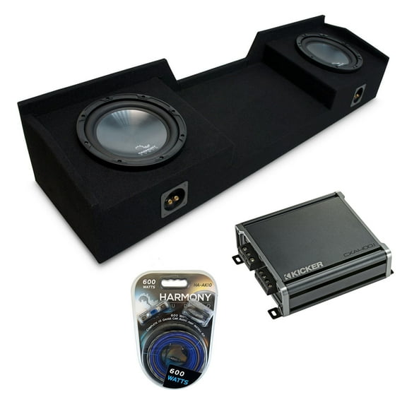 1999-2006 Chevy Silverado Ext Cab Truck Harmony R104 Dual 10" Sub Box & CXA400.1