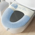 thumbnail image 2 of MICLOZYT Bathroom Pads,Winter Soft Warm Plush Toilet Seat Pads,1Pieces Thicker Bathroom Soft Pad with Handle Toilet Lid Cover Cushion Soft Thicker Stretchable Washable Fits All Oval Toilet Seats, 2 of 7