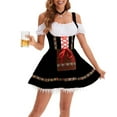 thumbnail image 2 of Lisingtool 2 Piece Sets for Women Summer Germany Oktoberfest Womens Vintage Dress Short Sleeve Beer Dress Stage Performance Dress Black, 2 of 4