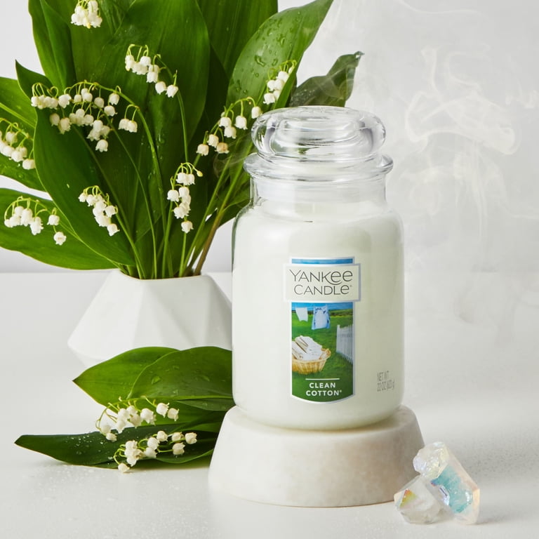 Yankee Candle, Large Jar Candle, 22 oz, Clean Cotton® - Walmart.com