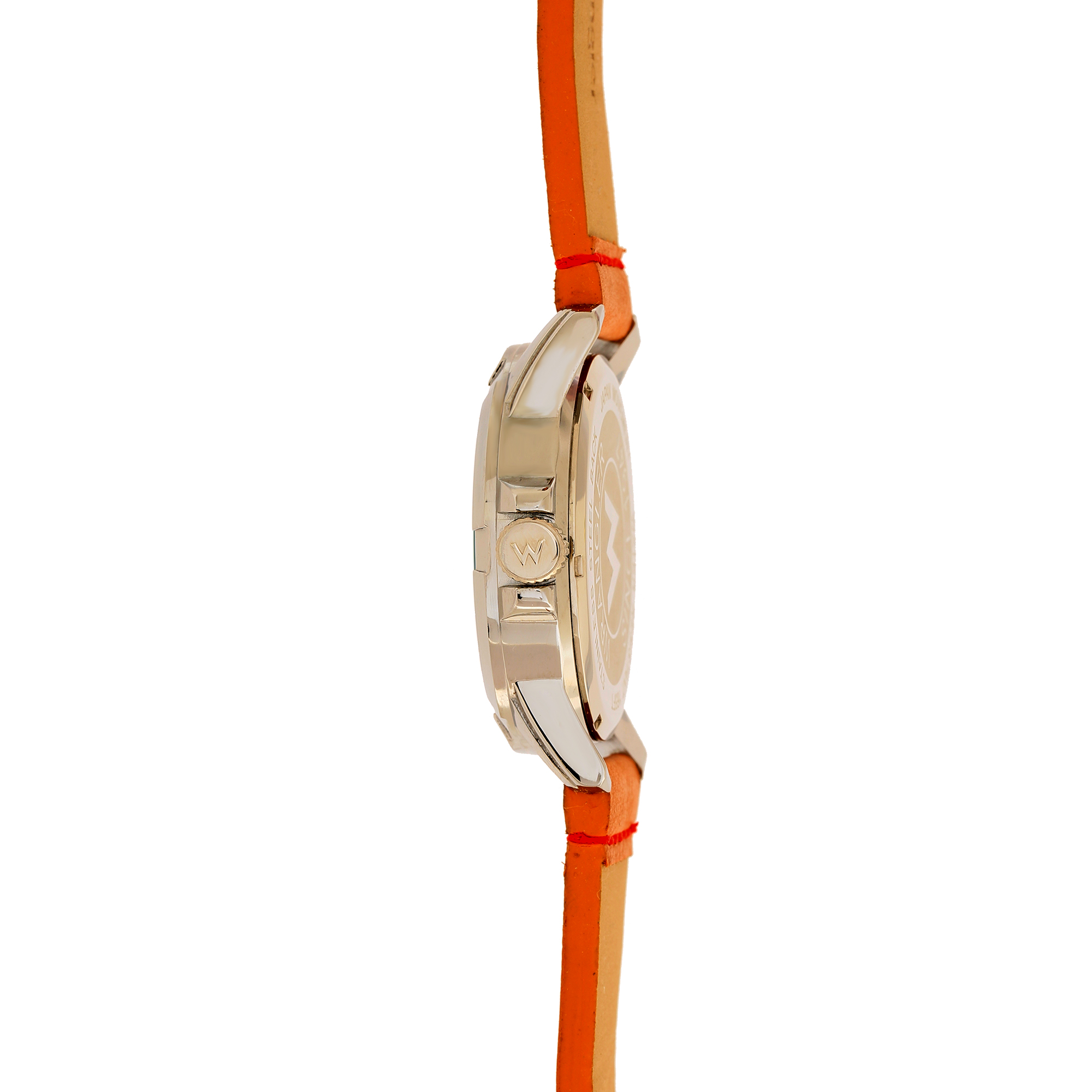 Wrangler 45mm Silver Dial, Wheat Colored Strap Watch