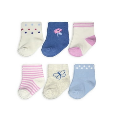 Carter's Child of Mine, Newborn Girl Floral Sock, 6 Pack, Newborn
