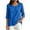 Blue, variant on Women's Cotton 3/4 Sleeve Lightweight Tops Casual Scoop Neck Loose Fit Blouses Roll Tab Cuff Tunic Shirts for Work Office Daily Wear, Army Green, M