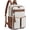 Beige with Brown, variant on Laptop Backpack for Women 16 Inch,Vegan Leather Travel Backpack Purse Work Business Computer Backpacks Teacher Nurse College Laptop Bookbag Casual Daypack