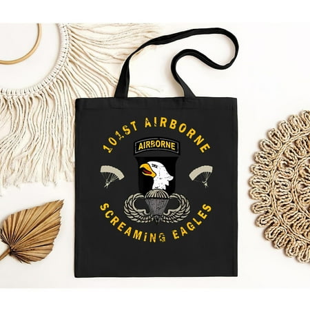 vintage 101st Airborne Paratrooper US Army Veteran Vintage Men s Short Sleeve Tote Bag-TH23322