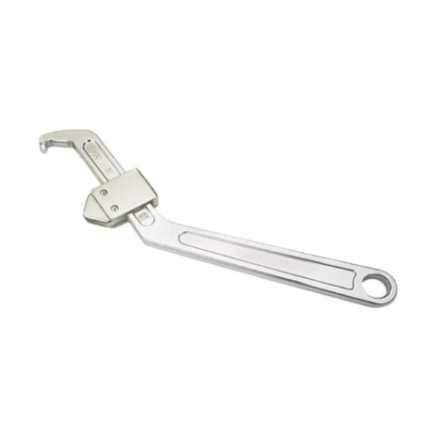 Llave de tuerca de gancho de orificio lateral, llave ajustable, accesorios de diseño ergonómico de alta resistencia para máquinas herramientas, cabeza redonda