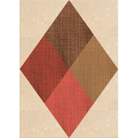 Ahgly Company Indoor Rectangle Patterned Mahogany Brown Area Rugs, 8' x 10'