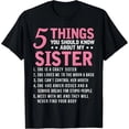 thumbnail image 1 of 5 Datos Clave de la Playera de Hermana Graciosa y Hermano - Talle Extra Grande a 4XL para Mujer, Color Negro y Blanco - Regalo Ideal, 1 of 5