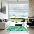 thumbnail image 7 of Ahgly Company Machine Washable Indoor Round Transitional Lime Mint Green Area Rugs, 4' Round, 7 of 7