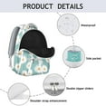 thumbnail image 5 of Watercolor Flower Pattern Students’s Backpack Multifunctional School Bag with Boho Floral and Hummingbird Illustration, Comfortable for Student and Student, 5 of 5
