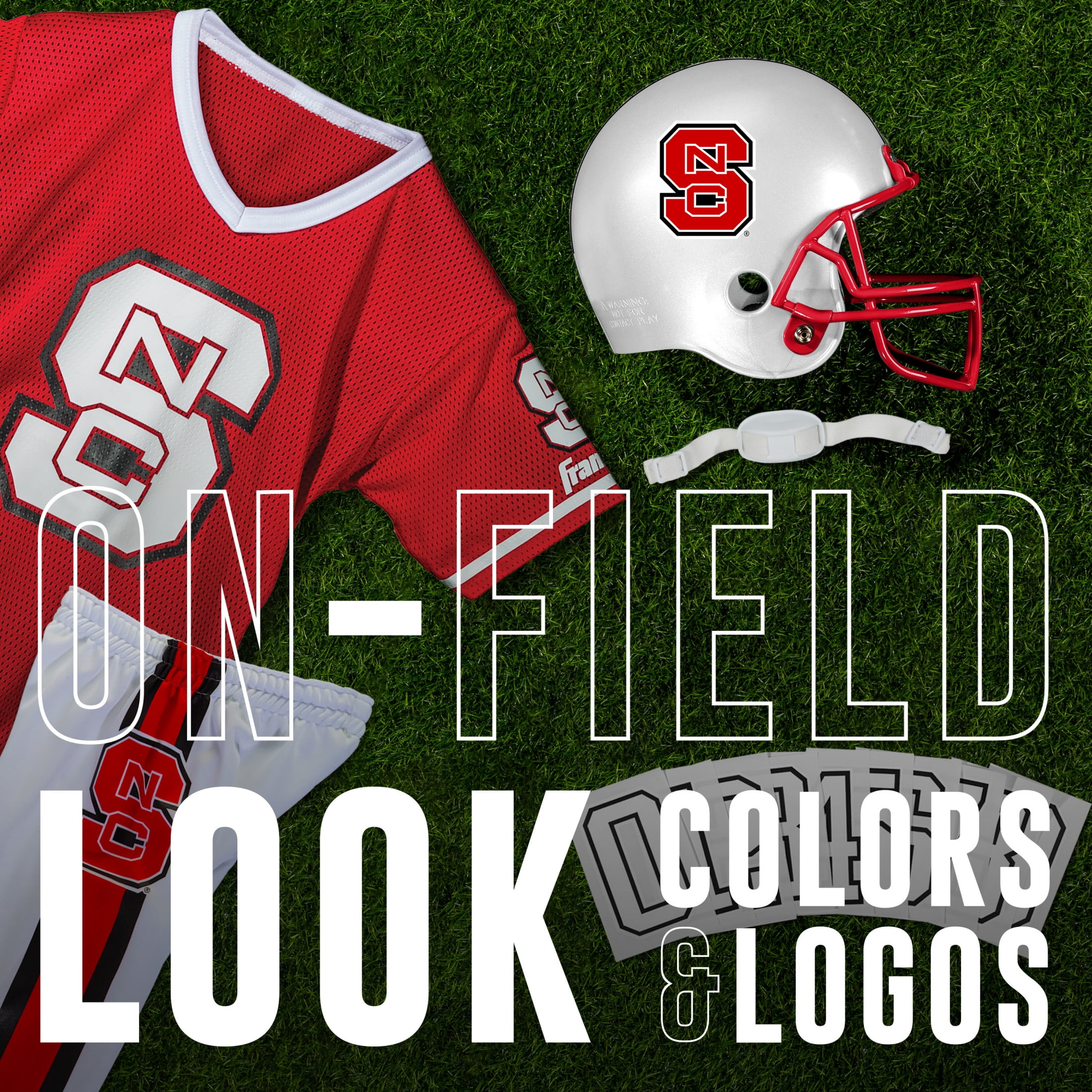 Franklin Sports NC State St. Wolfpack Football Helmet & Uniform Set - Deluxe Youth Costume - Size Small - Ages 4-6 - College NCAA Official Licensed