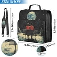 thumbnail image 2 of FORMRS Zipper Binder with Shoulder Strap 2-inch Ring 500 Sheet Capacity File Bag, Red Sitting on The Moon, 2 of 5