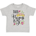 thumbnail image 3 of Inktastic This Princess is Five 5th Birthday Girls Toddler T-Shirt, 3 of 5