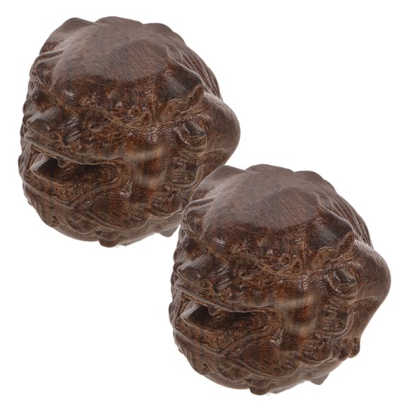 BRIGHTFUFU 2Pcs Hand Massage Balls Wood Coffee Color Acupoint Stimulation for Elderly