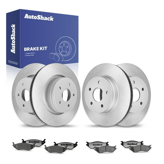 AutoShack Front Vented & Rear Vented Brake Rotors   Ceramic Pads 12-PC Brake Kit Replacement for 2002-2004 Dodge Ram 1500 2004 Dodge Durango