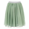 thumbnail image 2 of Richie House Little Girls Green Satin Taped Bow Skirt 6, 2 of 2