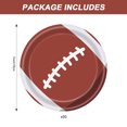 thumbnail image 3 of Btomtd 25pcs 7 Inch Disposable Dining Platess with Rugby Theme Disposable Tableware Set for Party Decoration Supplies and Event Plates Applications, B, 3 of 8
